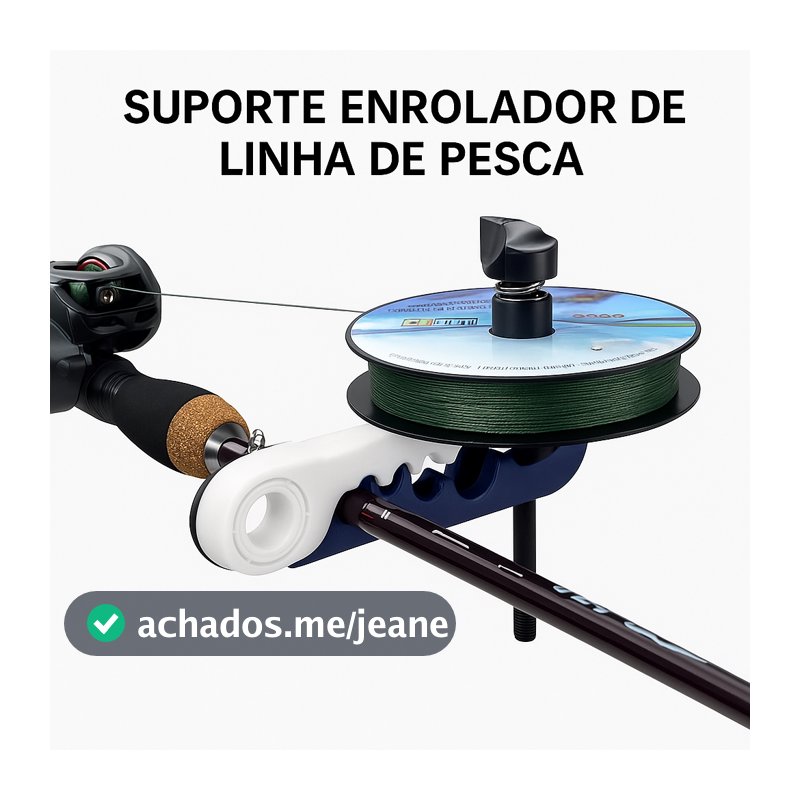 Enrolador Linha De Pesca Suporte Spooler Carretilha Molinete Adapta Na Vara De Pesca