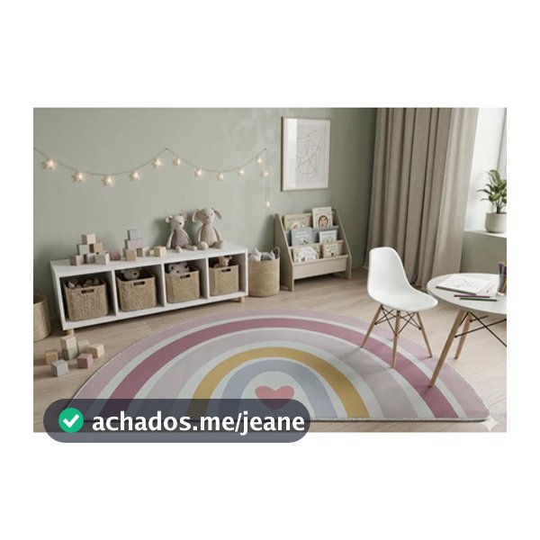 Tapete Decorativo Quarto de Bebe - Arco-Íris1,00x1,35