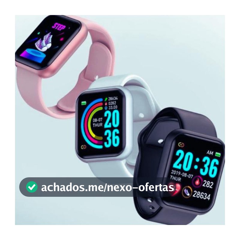 Relógio Smartwatch D20 Pro Bluetooth Coloca Foto na Tela Monitor Cardíaco Pressão Esportivo Android iPhone