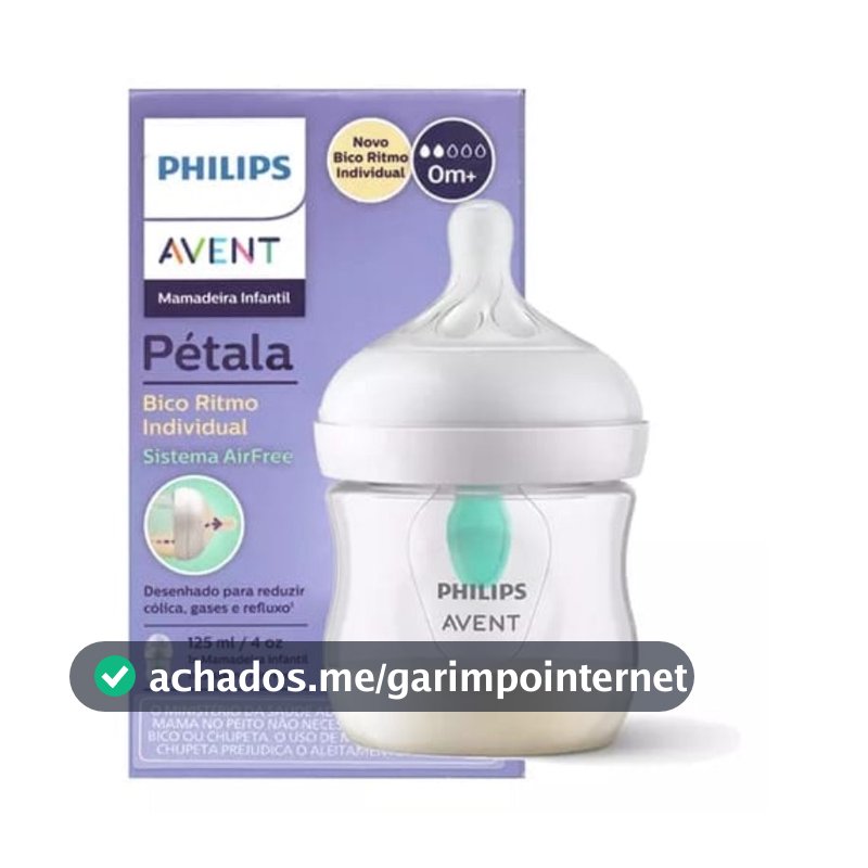 MAMADEIRA PETALA 3.0 125ML - AIRFREE  CONFORTO ANTICOLICA GASES E REFLUXO MENOS AR E MAIS CONFORTO