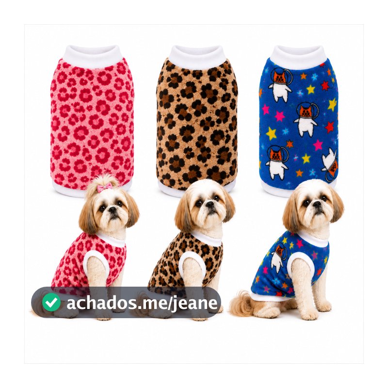 Roupa Para Cachorros Roupa Estampada Pet Sueter Para Inverno Tamanhos PP micro ao Ultra GG