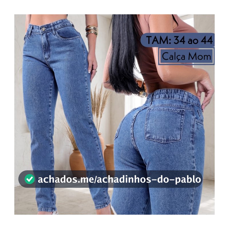 Calça Feminina Jeans Mom Algodão PREMIUM 34 ao 44