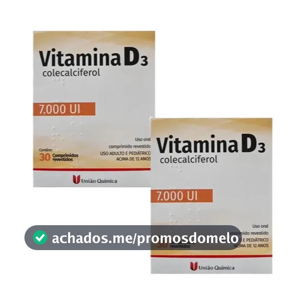 Vitamina D3 7.000 Ui - Kit Com 60 Comp / União Química Sabor Sem Sabor