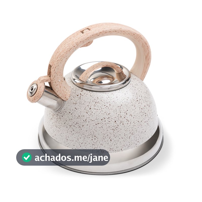Chaleira de Apito com Indução - Brinox - Roma 2,7 litros - Cor Vanilla