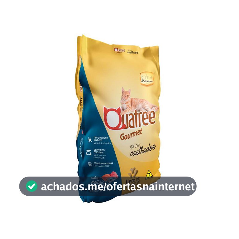 Ração Quatree Gourmet Castrados Delícias do Mar 10,1 kg