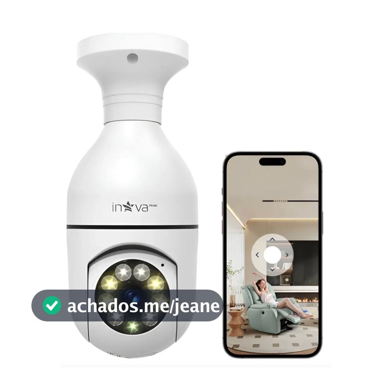 Câmera Lâmpada 360° WiFi HD Detecção Movimento Vigilância Inteligente para Segurança Doméstica APP PIXLINKCAM