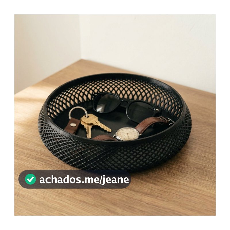 Porta Objetos Treco Chaves Organizador de Mesa Decorativo Moderno Geometric