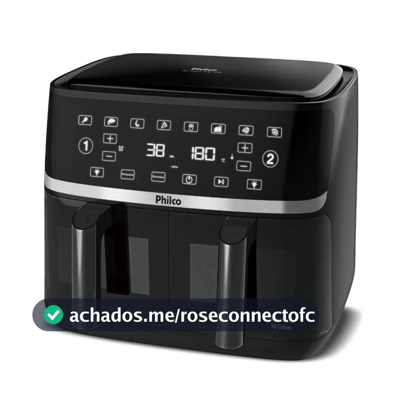 FRITADEIRA AIR FRYER PHILCO 10L CESTO DUAL ZONE 2000W PAF10A 127V