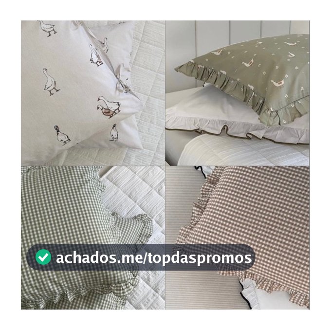 Fronha 100% algodão Babadinho Farmhouse ( ⚠️ VENDIDAS POR UNIDADE )