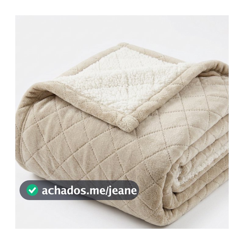 Manta Cobertor Casal Queen King Everest Dupla Face 320g/m² Flannel Sherpa Lã de Carneiro