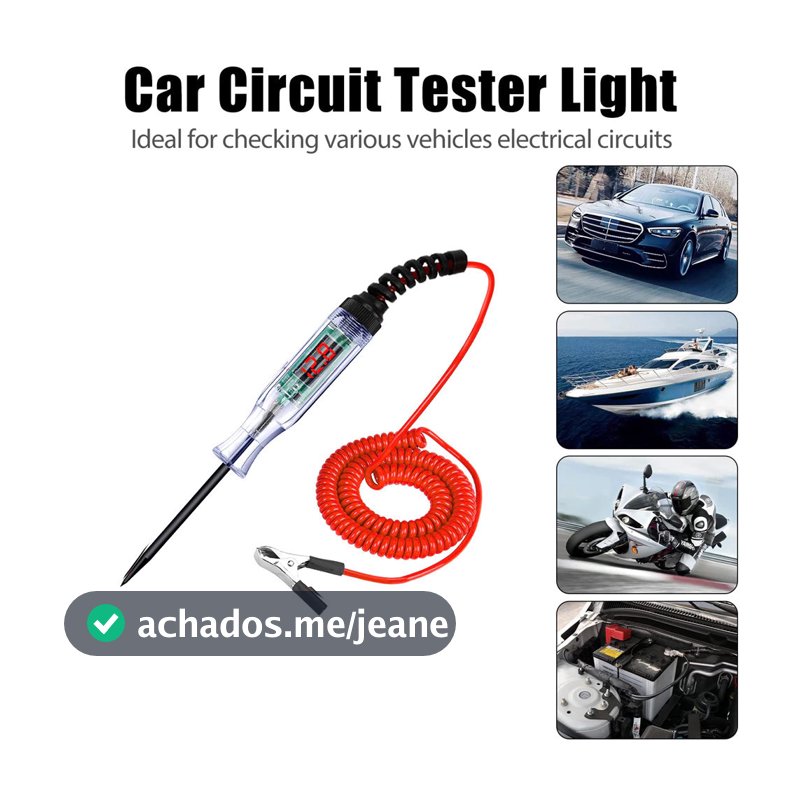 Testador De Circuito Automotivo 6-24V-Caneta De Sonda De Diagnóstico-Display Digital De Detecção De