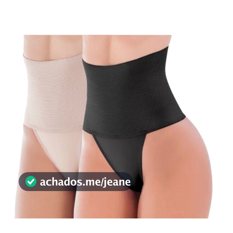Kit 2 Calcinha Cinta Plus Size Cós Alto Feminina Segura Barriga Firmadora - Cinta18 AFIL