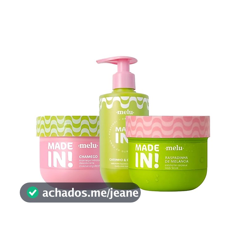 Ruby Rose Made In! Hidratante Corporal 180g + Esfoliante 270g + Sabonete Líquido Corporal 230ml