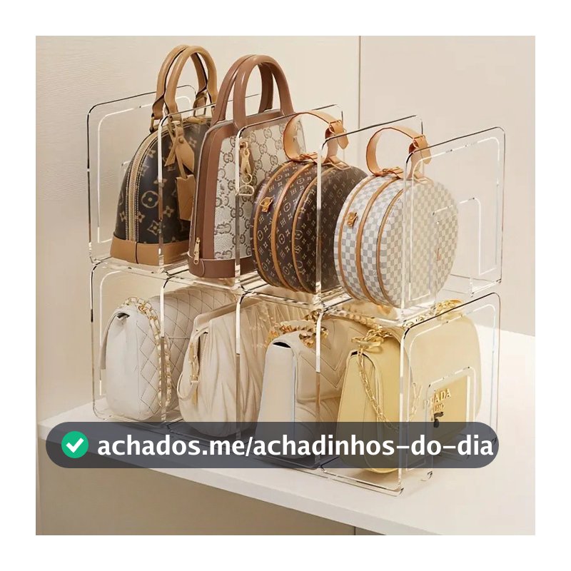 Organizador Acrilico Escritorio Estante Sala Multiuso Livros Bolsa Clutch Carteira Paramount
