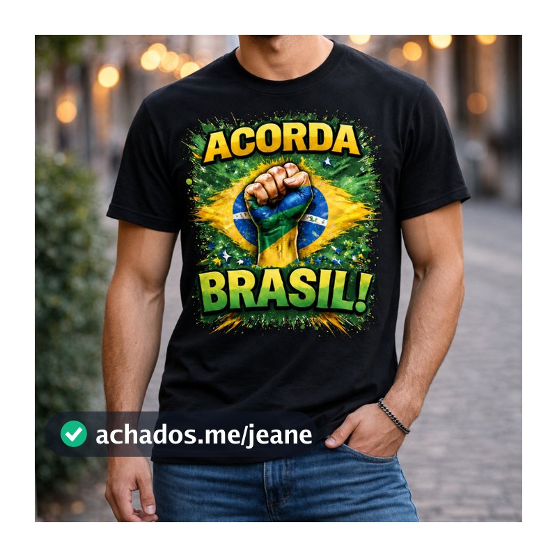 Camiseta Acorda Brasil Movimento Social Protesto Direitos Política Camisa 100% Algodão Envio Rápido