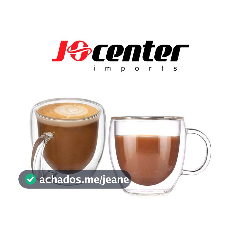 Caneca Xícara Parede Dupla 80ml Vidro Borossilicato Pequena com Alça Camada Dupla Elegante Para Drinks/Cafe/Finger food