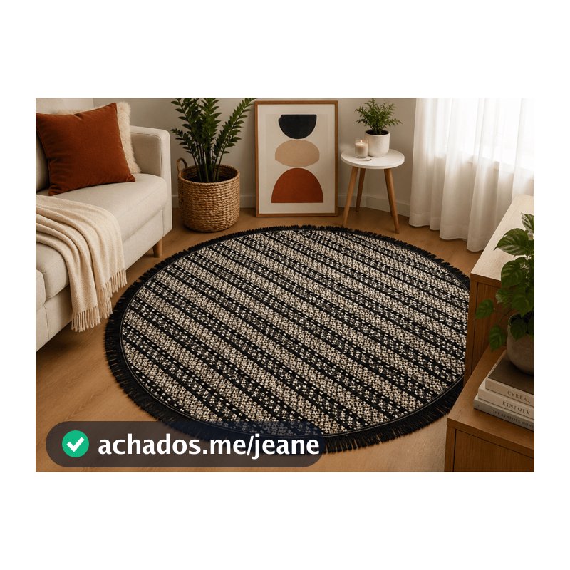 Tapete Redondo Indiano 1,45m - Zuri Decor