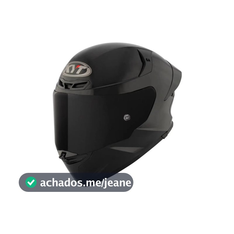 CAPACETE FECHADO TT-REVO PLAIN PRETO FOSCO KYT COM TRAVA NA VISEIRA