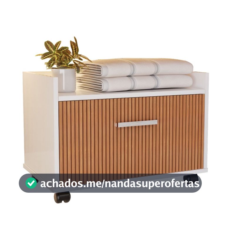 Armário Gabinete Com Gaveta e Rodinhas Para Banheiro Compacto