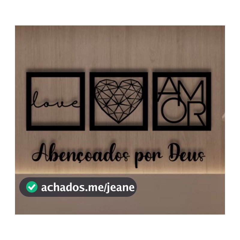 Decoracao de Quarto Kit Quadros Decorativos + Frase Abençoado por Deus PROMOÇÃO