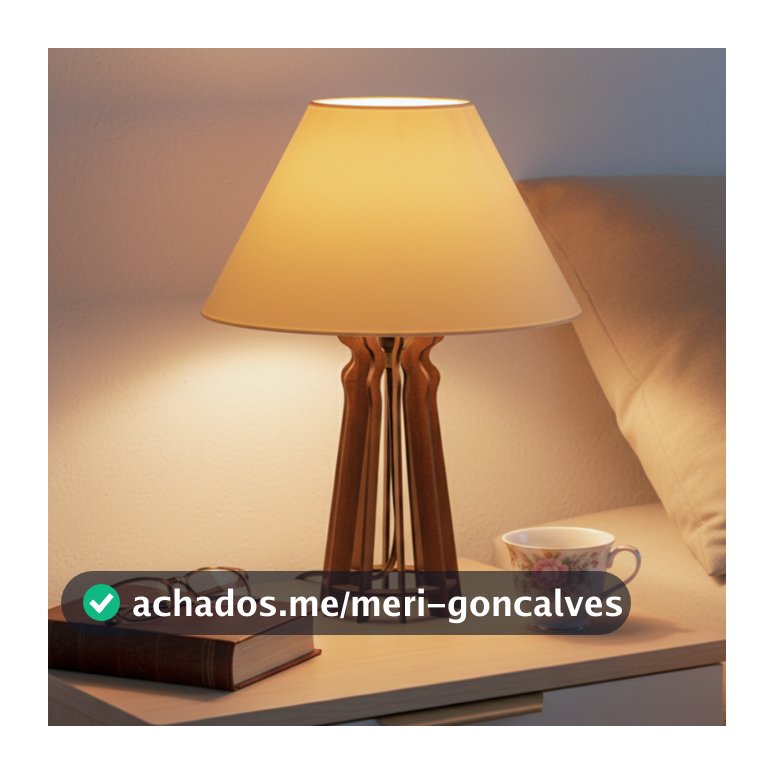 Kit 2 Abajur Luminária De Mesa para Quarto Sala Escritório Madeira mdf