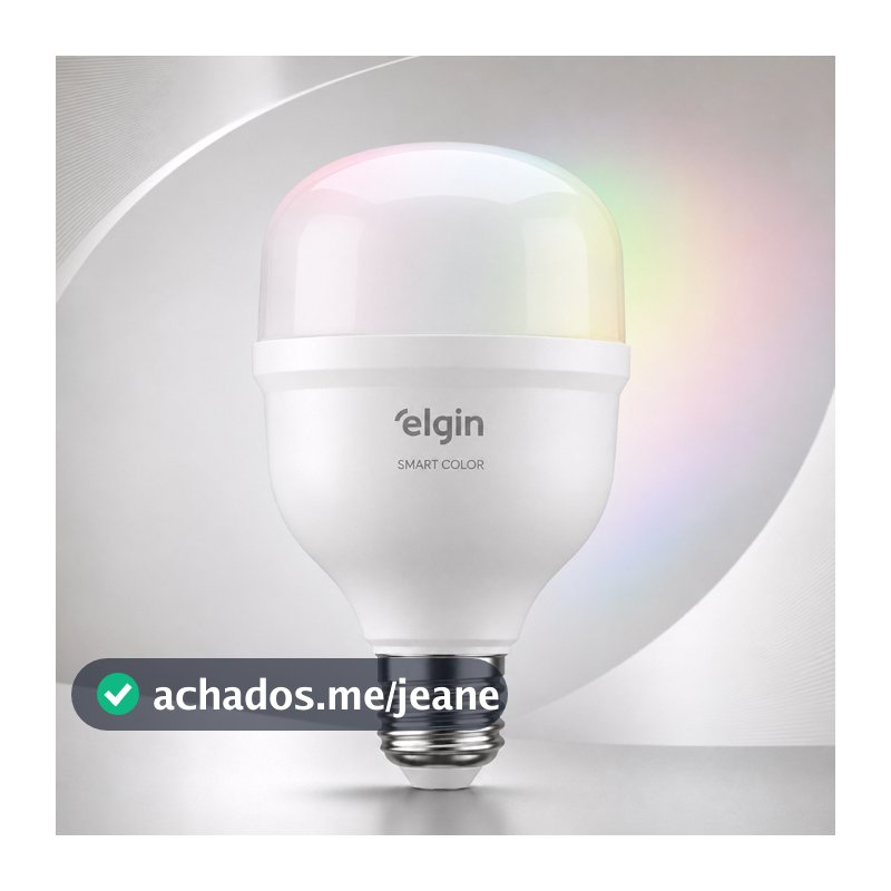 Lâmpada LED Inteligente Potente de 30W WiFi E27 Bivolt Alexa Google Controle pelo Celular Elgin