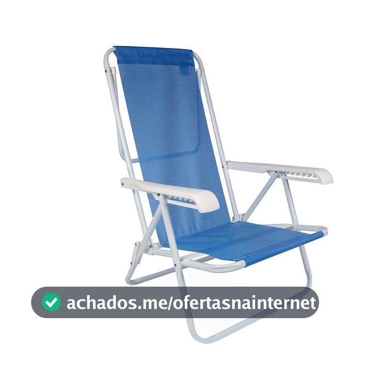 Cadeira De Praia Mor 100% Alumínio Super Resistente Piscina Reclinável 8 Posições Sannet - Mor