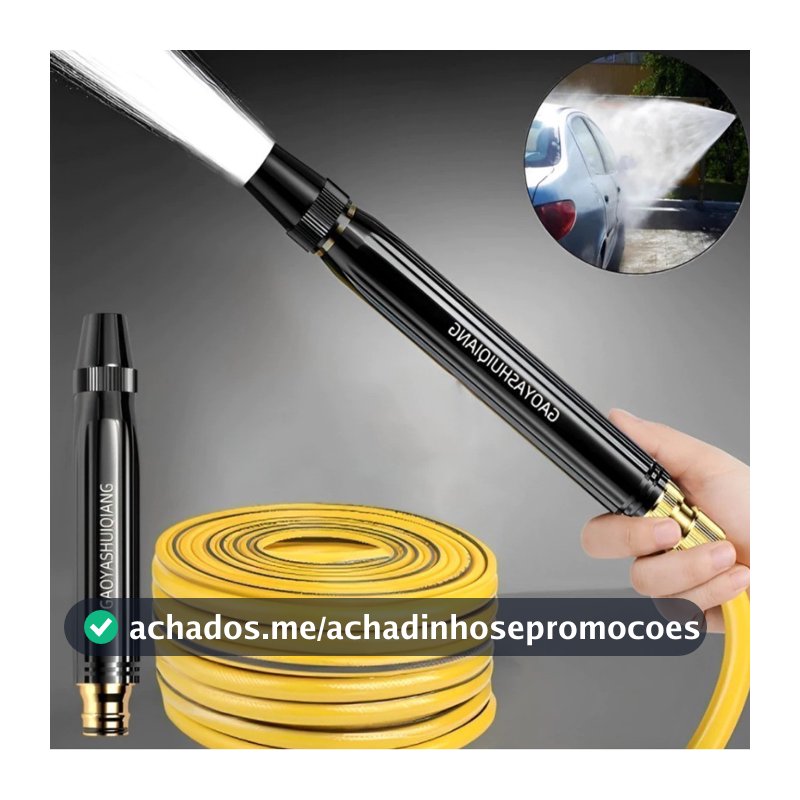 Kit 3 em1 Bico Esguicho De Alta Pressão Para Torneira Mangueira Lavagem De Carros Moto Rega Jardim