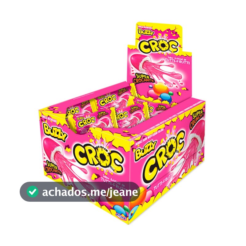 Chiclete Recheado Croc Tutti Frutti c/40 - Buzzy