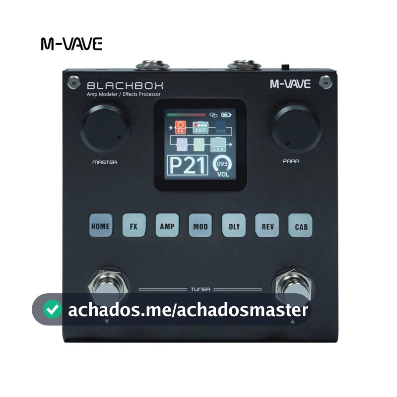 M-VAVE Blackbox Modelador de AMP para guitarra/baixo Processador de múltiplos efeitos recarregável para guitarra elétric