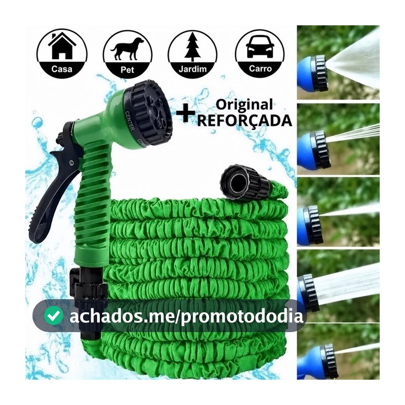 Mangueira Mágica Expansível Elástica Flexível Tamanhos 15m /30m Metros Jardim Retrátil Multiuso Plantas