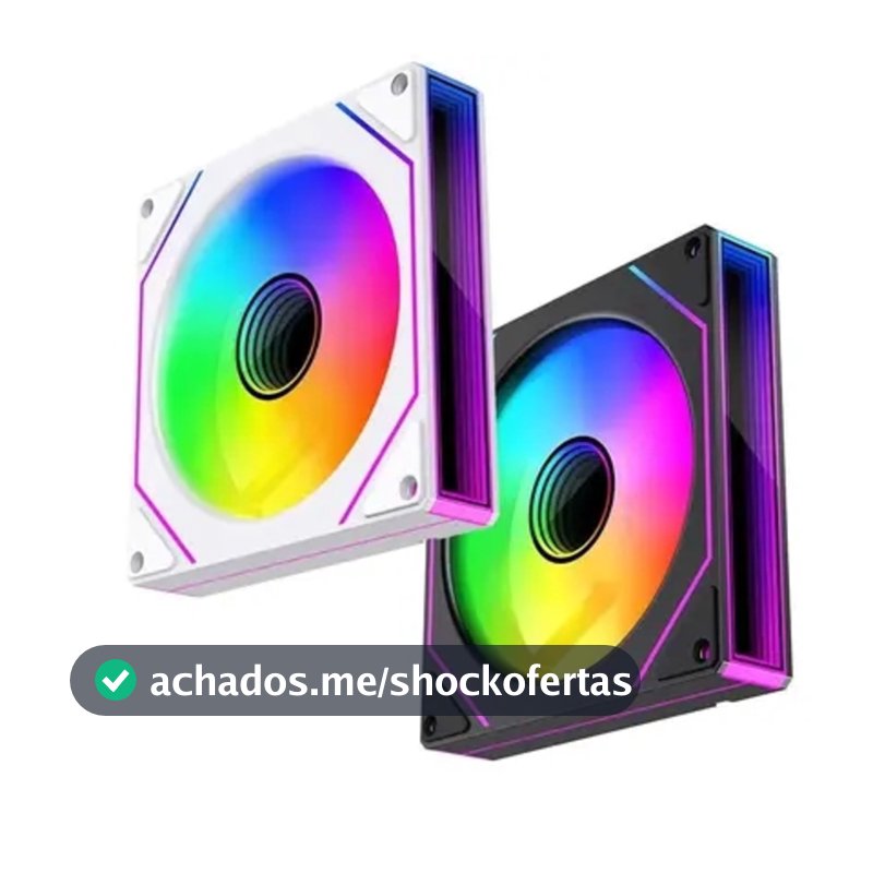 Cooler RGB 120mm Delta-C1261 12V 39CFM 1200RPM para Computador Gamer Ventilação Eficiente Silenciosa