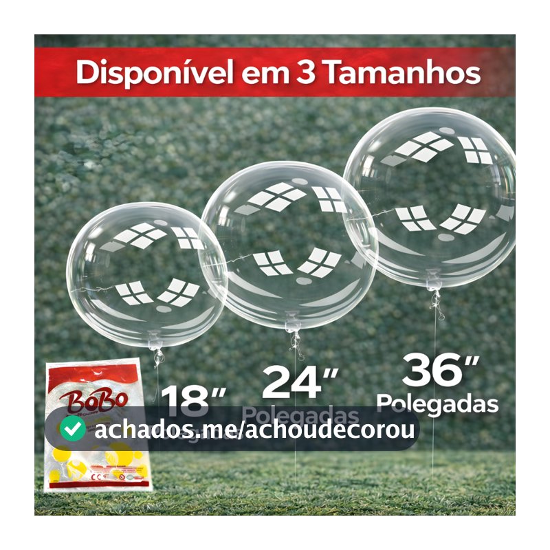 Balão Bubble Bolha Transparente 18" 24" 36" Polegadas