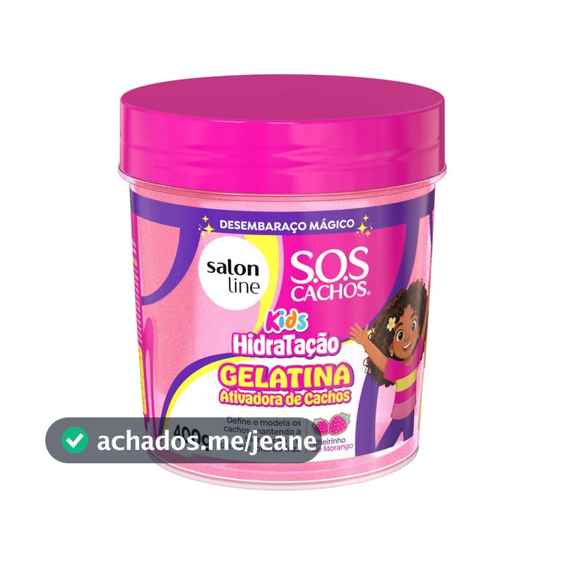 Gelatina Ativadora de Cachos SOS Cachos Kids Hidratação 400g