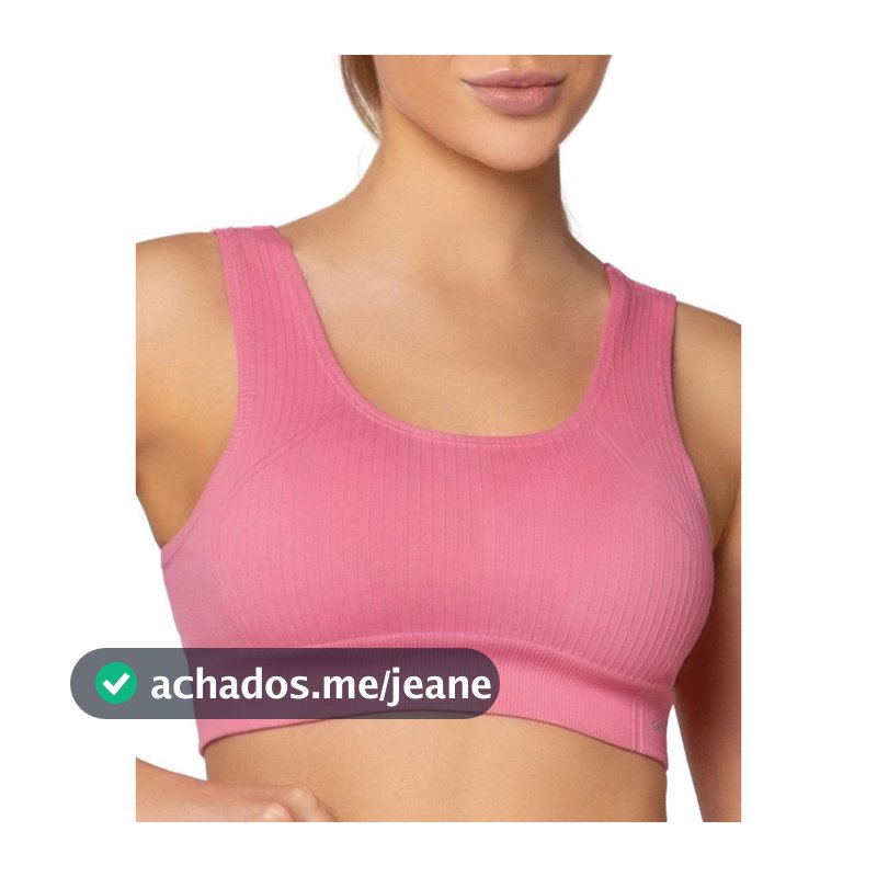 Top Selene 20921 Feminino Poliamida Sem Costura Sem Bojo Alta Sustentação Reforçado Fitness Macio