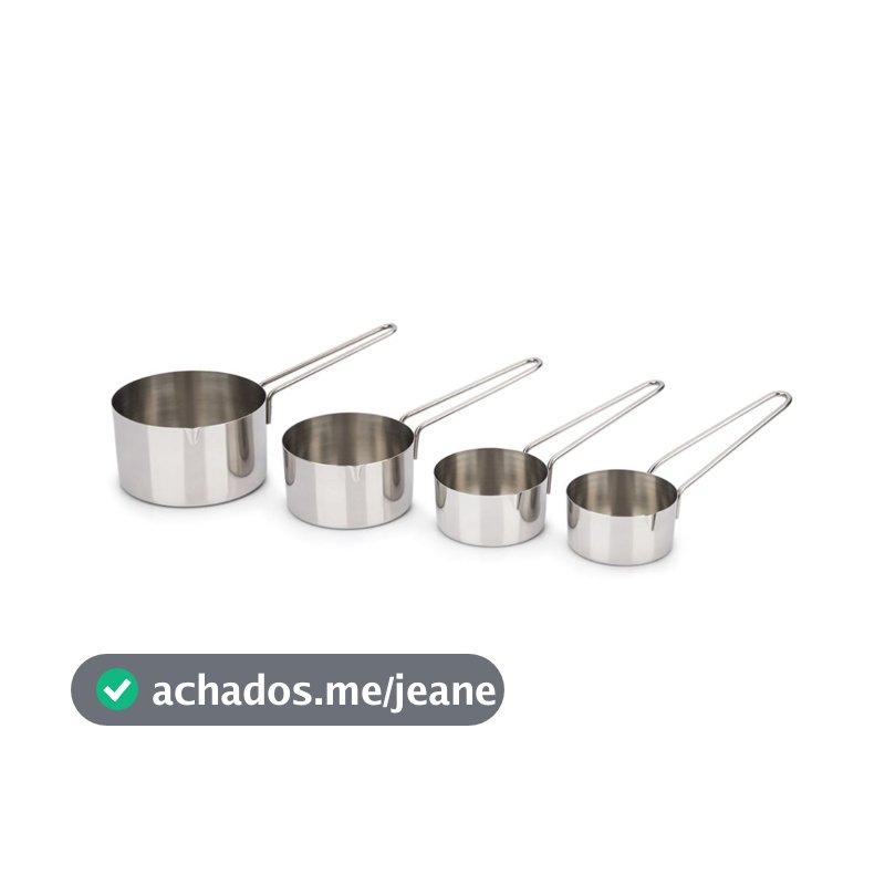 Conjunto de Medidores Brinox Top Pratic 4 peças Aço Inox