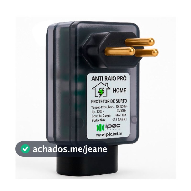 Protetor Eletrônico Anti Surto Raio 10A Bivolt Protege Aparelho Queda Energia Uso Geral Profissional