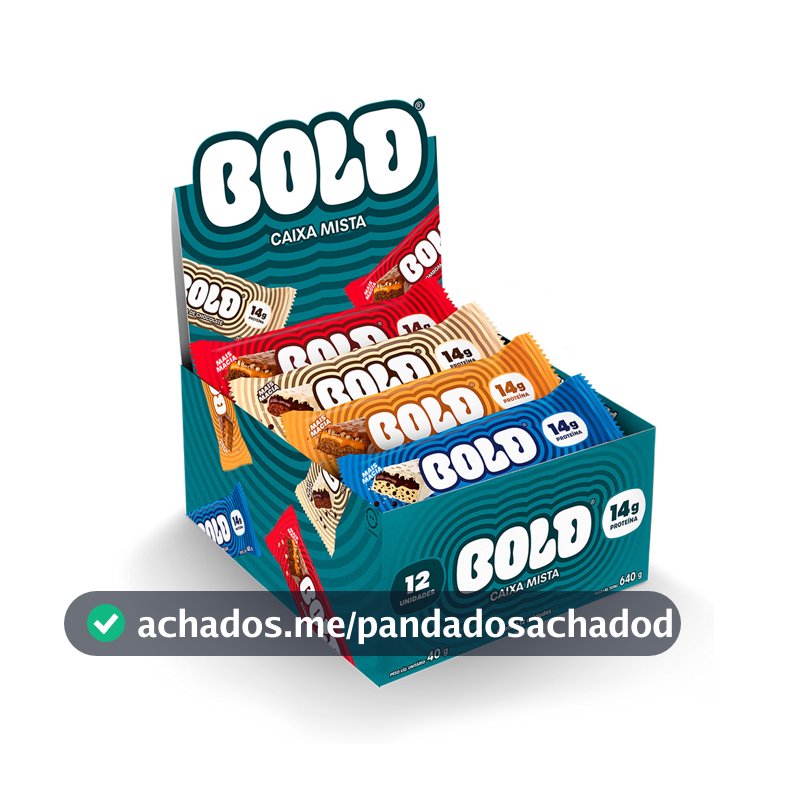 Barra de Proteína BOLD - 14g de Proteína - Caixa Mista com 12 Unidades | 4 Sabores