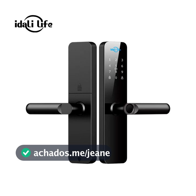 Fechadura Eletrônica Inteligente 6 em 1 IDALI LIFE Biometria, Senha Touch, Senha Temporária, App, Chave e Tag