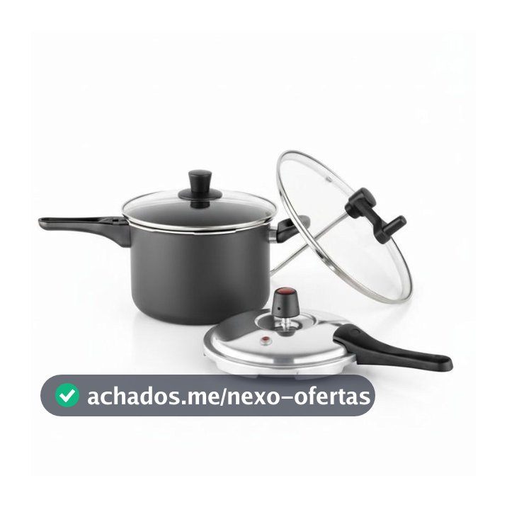 Jogo De Panela Antiaderente 3 em 1 Funcional Panela Pressão Pipoqueira Panela Convencional