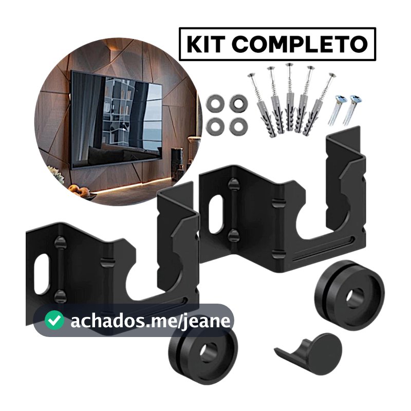 KIT Suporte TV Universal Fixo LED LCD Plasma 10 a 85'' Parede - Painel - Monitor