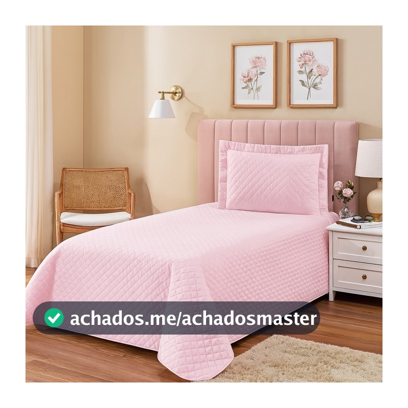 Kit Colcha Cobre-leito 2 Peças Solteiro Menina Promoção Colcha Menina Menino Protetor Colchão
