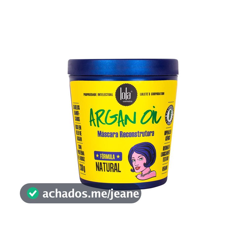 Lola Cosmetics Argan Oil Máscara de Reconstrução 230g