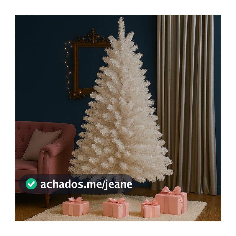 Árvore de Natal Branca 120cm Enfeite Casa Escritório Natal