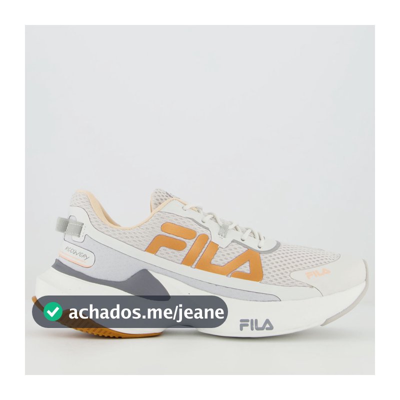 Tênis Fila Recovery Feminino Branco e Salmão