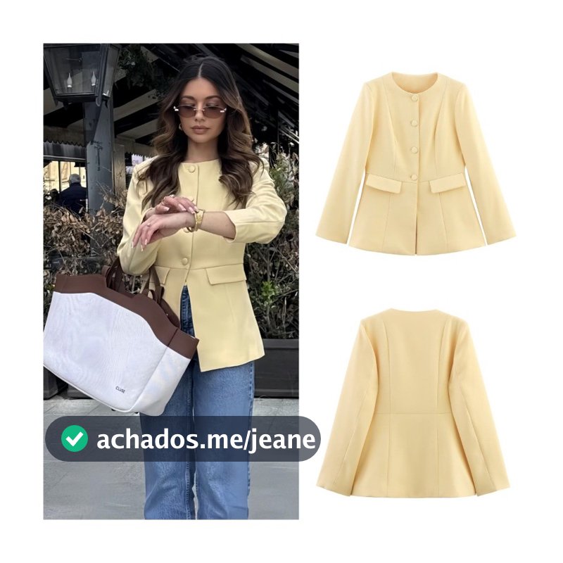 Elegante Estilo Minimalista Carcela Em Torno Do Pescoço Jaqueta Blazer Justa 202606