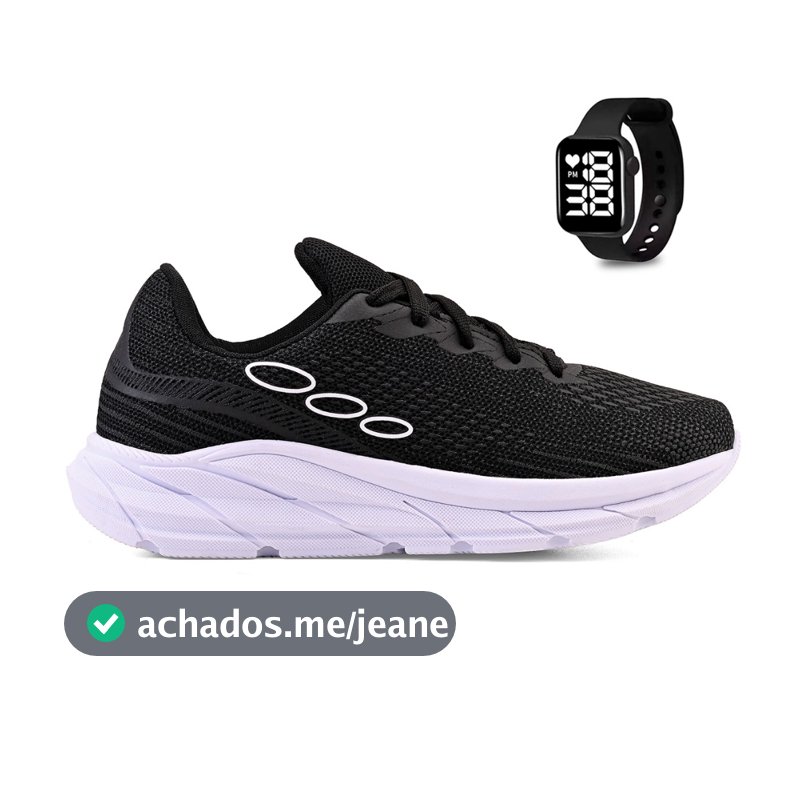 Kit Tenis Esportivo Masculino Feminino Academia Treino Leve + Relogio Digital