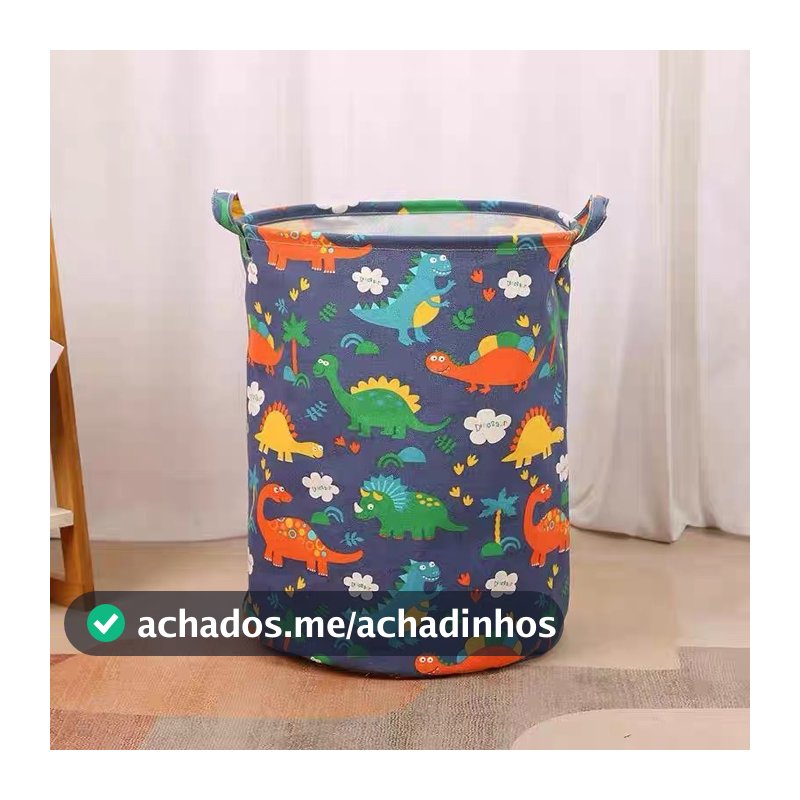 CESTO ORGANIZADOR MULTIUSO DOBRAVEL PROVA D'ÁGUA P/ ROUPA SUJA BRINQUEDOS