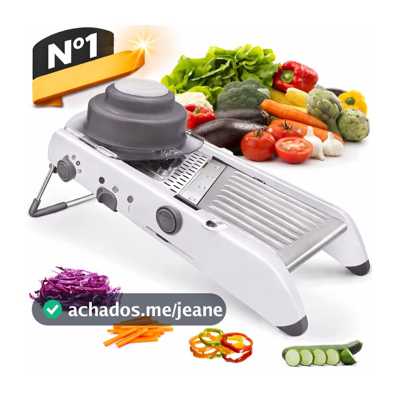 Mandolin Fatiador Cortador Profissional Inox 18 Tipos Fatiador Mandoline Ralador Legumes e Frutas inox
