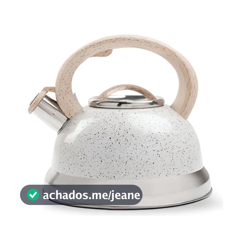 Chaleira Bule Alumínio C/ Apito Roma Vanilla Brinox 2,7 L
